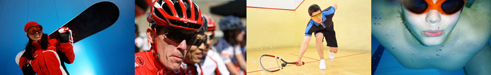 Sports eyewear montage