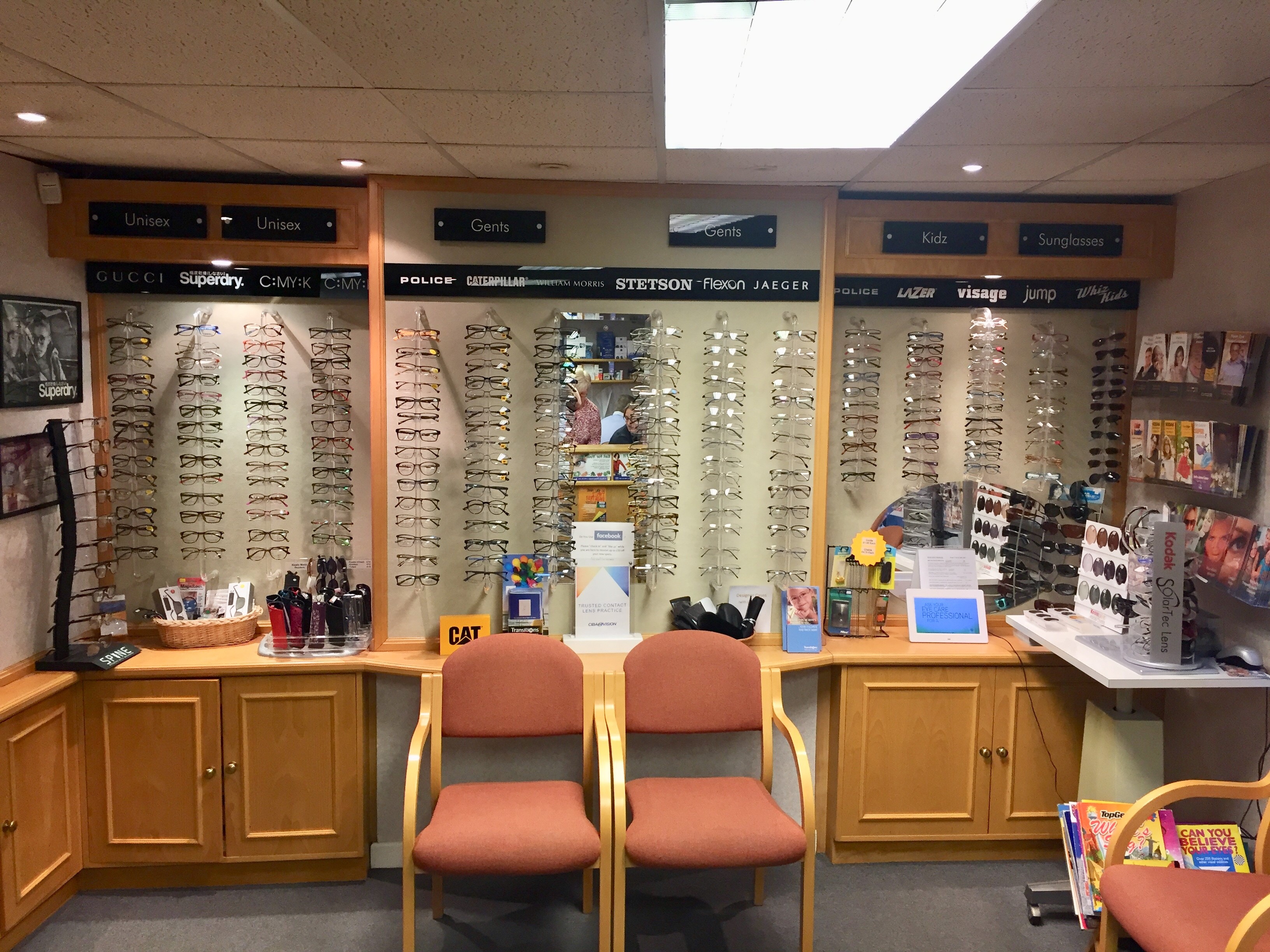 Our waiting area and frames display