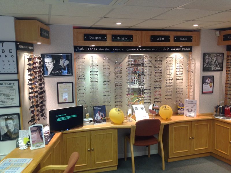 Our waiting area and frames display